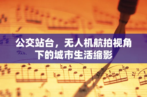公交站台，无人机航拍视角下的城市生活缩影