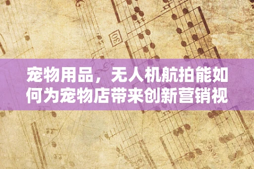 宠物用品，无人机航拍能如何为宠物店带来创新营销视角？