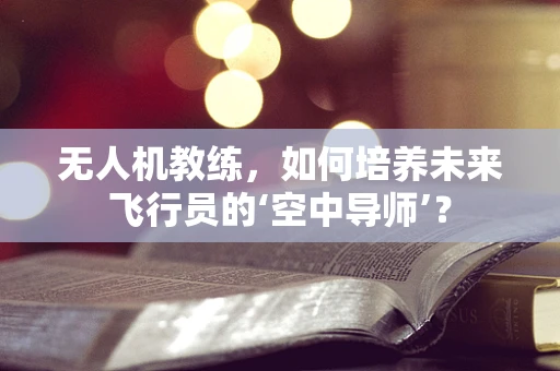 无人机教练，如何培养未来飞行员的‘空中导师’？