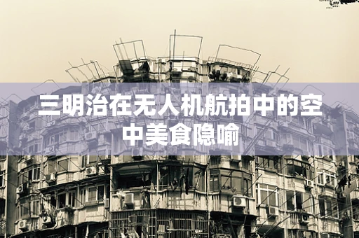 三明治在无人机航拍中的空中美食隐喻
