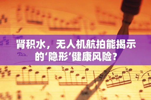 肾积水，无人机航拍能揭示的‘隐形’健康风险？