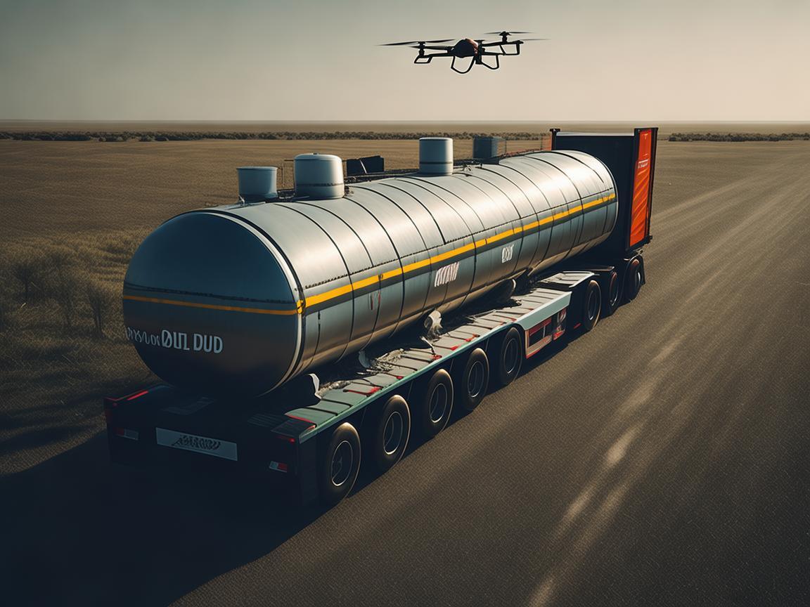 易燃液体罐式运输车，无人机航拍下的安全隐忧？