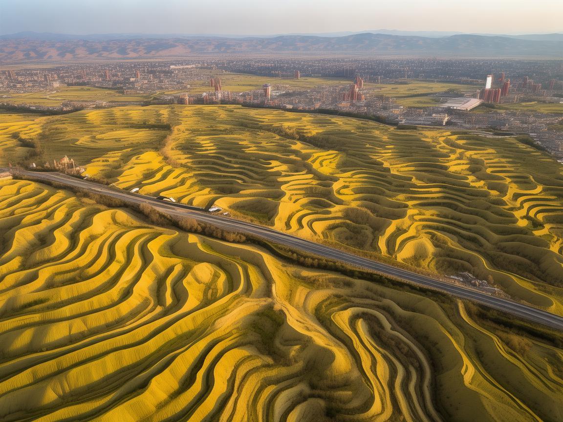 庆阳航拍，如何捕捉黄土高原的壮丽与现代发展的和谐共舞？