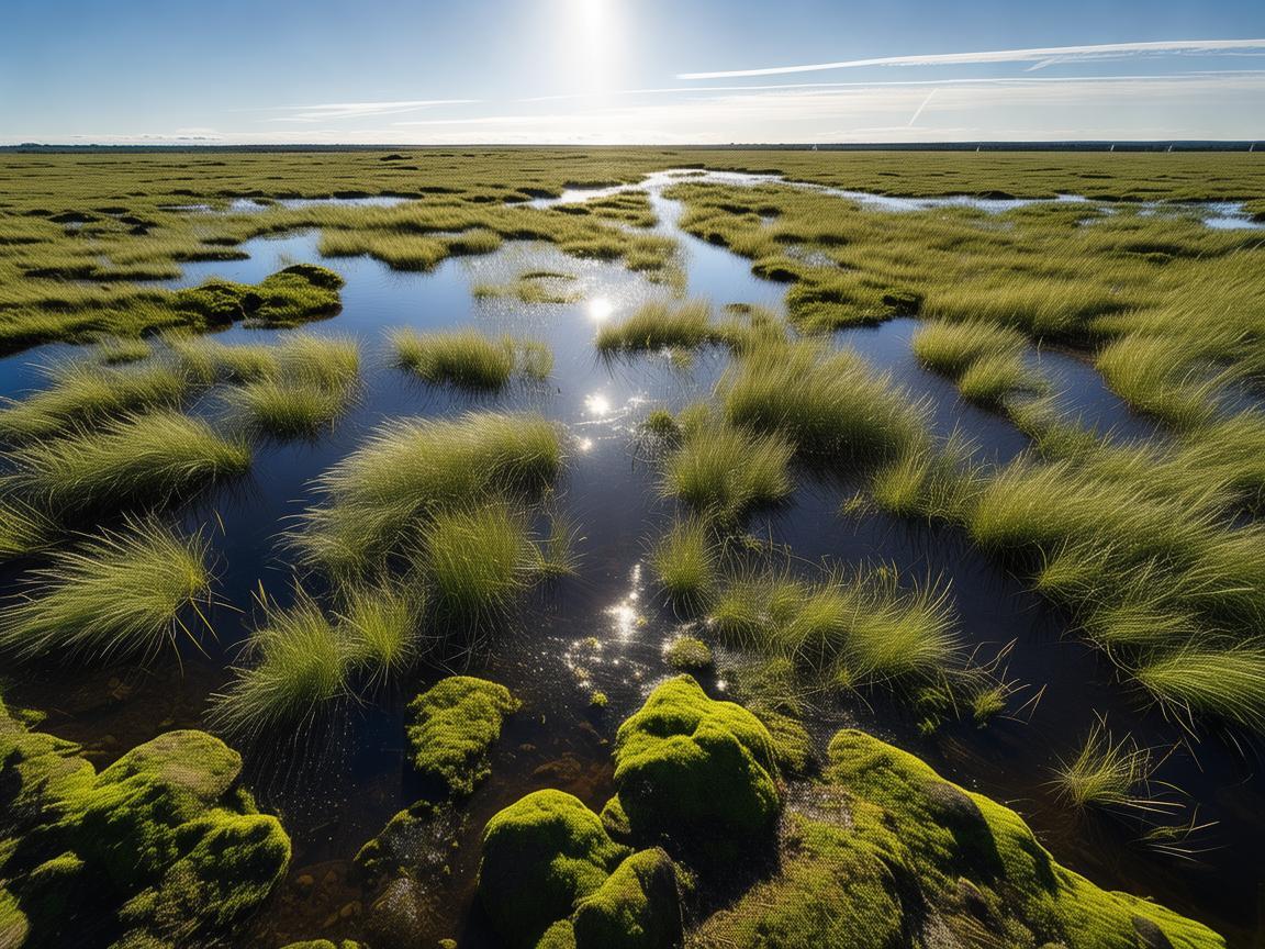 沼泽观景台,无人机视角下的自然奇观