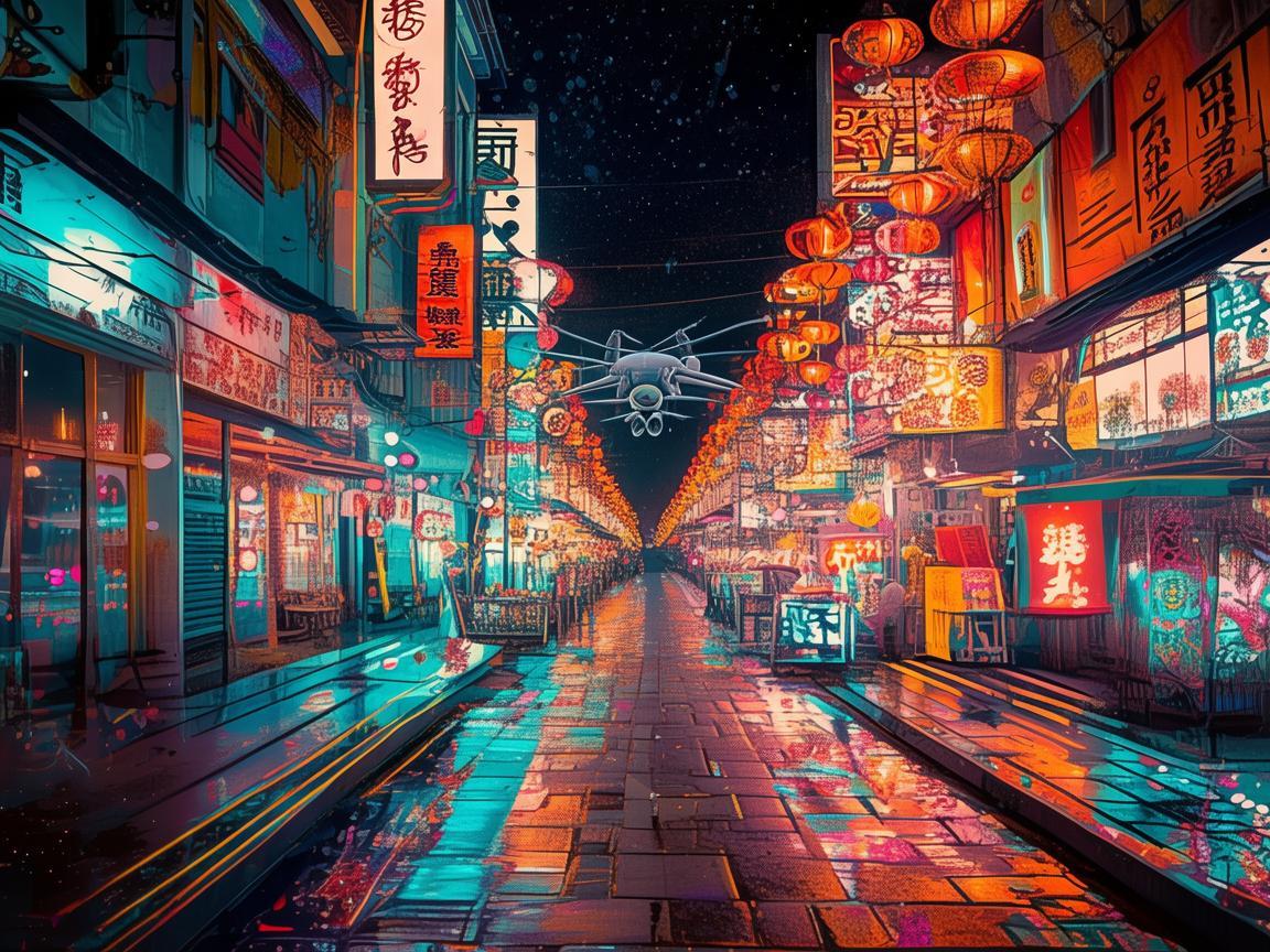 夜空下的光影盛宴,无人机航拍如何捕捉夜市灯光秀的独特魅力?