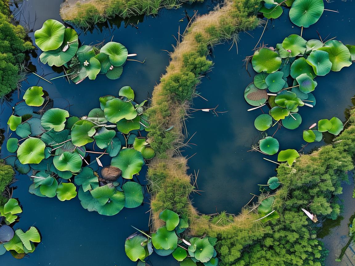 菱角航拍，如何在复杂水域中捕捉自然之美？