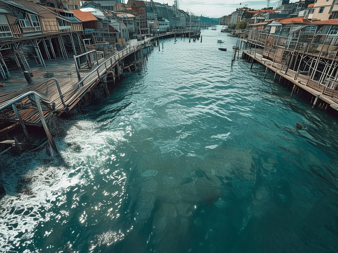 码头，无人机航拍下的水陆交汇点，如何捕捉其独特魅力？